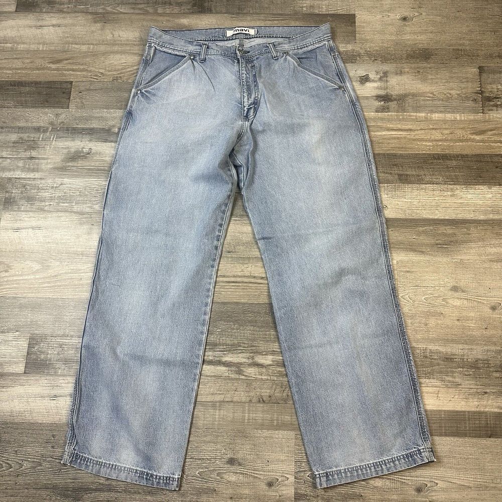 Mavi Jeans Chad Painter Baggy Light Wash Men's Size 36x32 Carpenter
